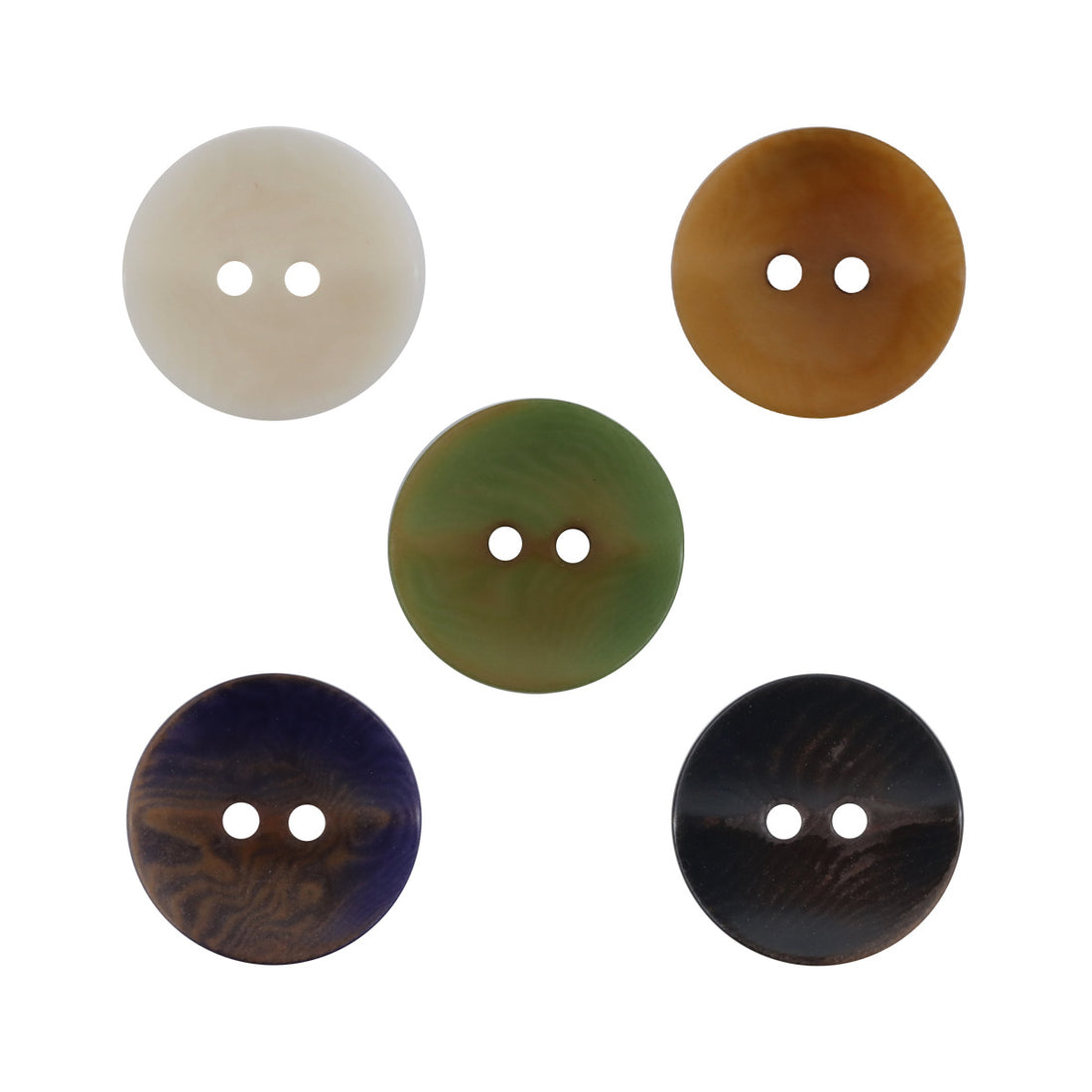 Curved Wave Natural Corozo Tagua Nut Buttons 10PCS - Lots of Buttons