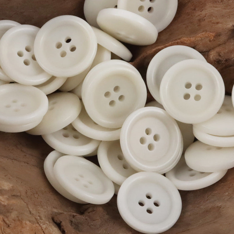 Dopamine-Colored Simple Natural Corozo Buttons 10pcs - Lots of Buttons