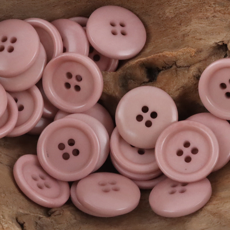 Dopamine-Colored Simple Natural Corozo Buttons 10pcs - Lots of Buttons