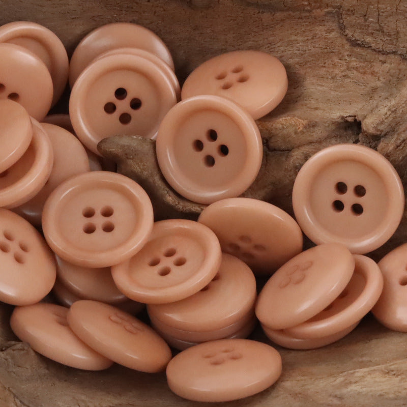 Dopamine-Colored Simple Natural Corozo Buttons 10pcs - Lots of Buttons