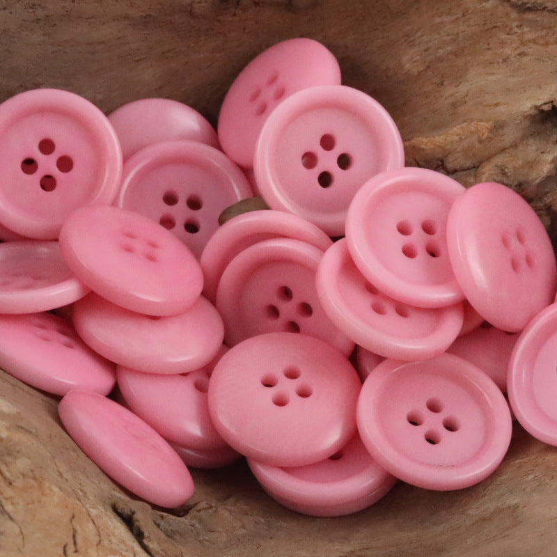 Dopamine-Colored Simple Natural Corozo Buttons 10pcs - Lots of Buttons
