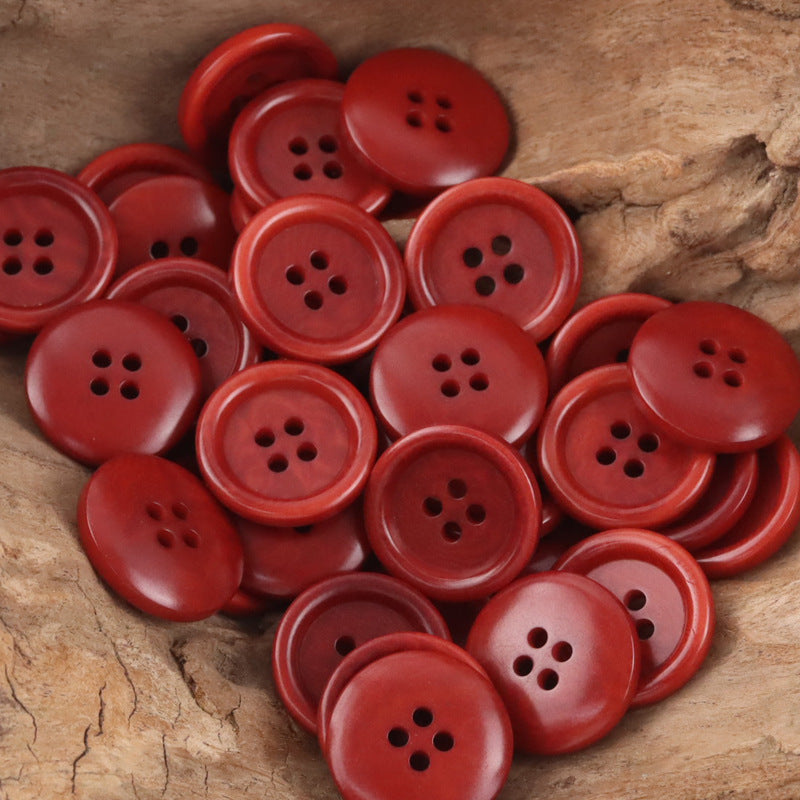 Dopamine-Colored Simple Natural Corozo Buttons 10pcs - Lots of Buttons