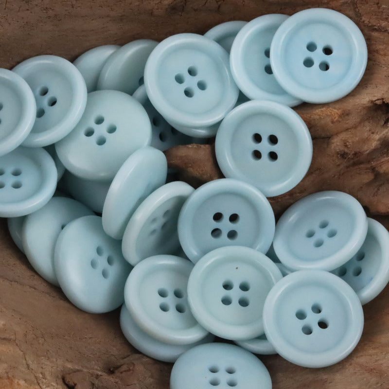 Dopamine-Colored Simple Natural Corozo Buttons 10pcs - Lots of Buttons