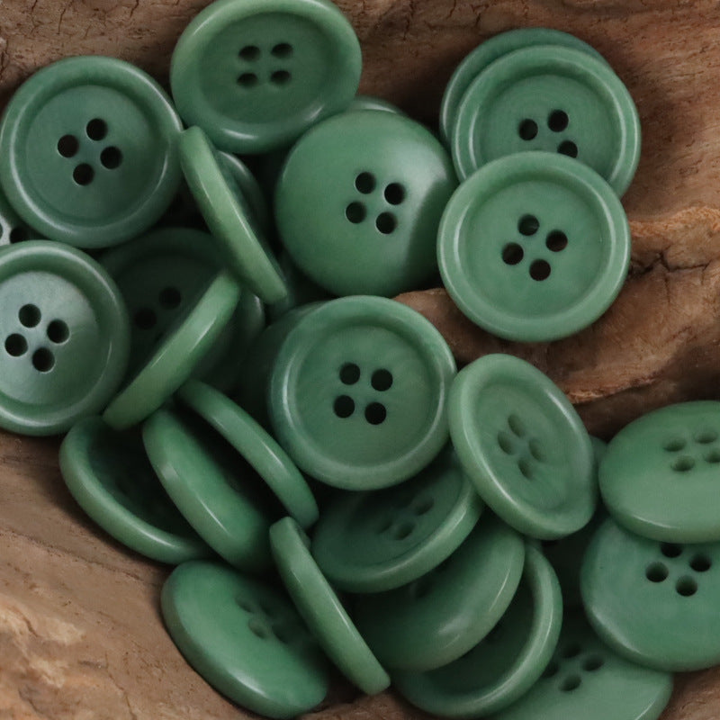 Dopamine-Colored Simple Natural Corozo Buttons 10pcs - Lots of Buttons