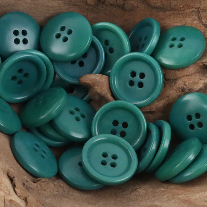 Dopamine-Colored Simple Natural Corozo Buttons 10pcs - Lots of Buttons