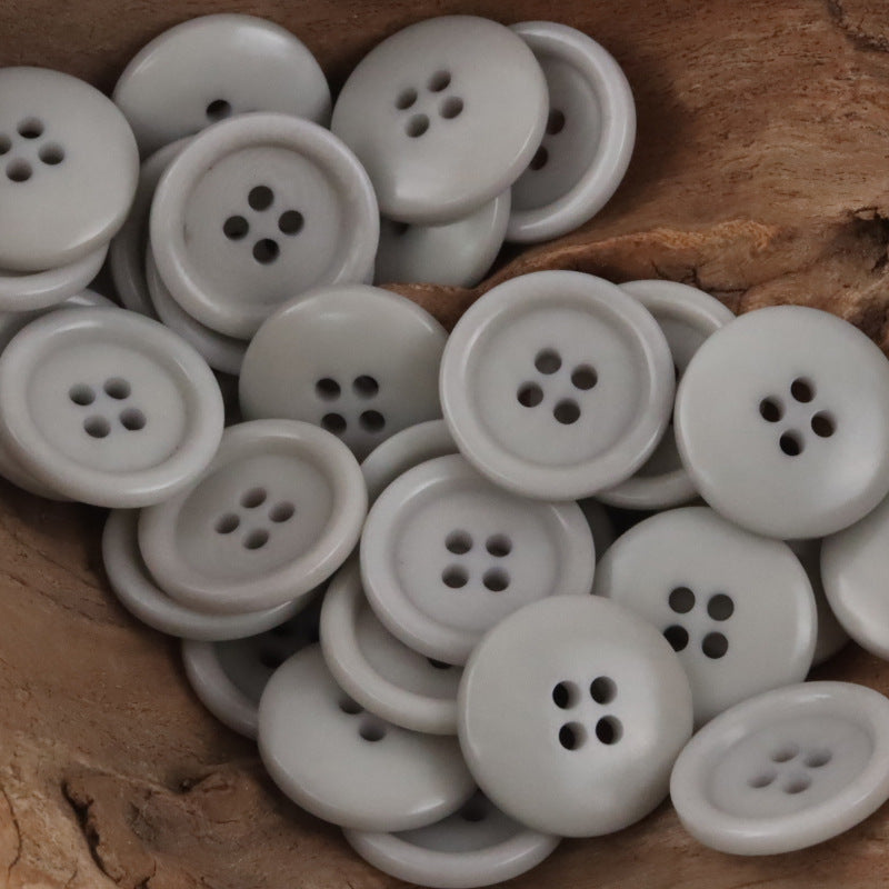 Dopamine-Colored Simple Natural Corozo Buttons 10pcs - Lots of Buttons