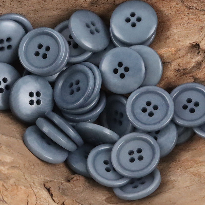 Dopamine-Colored Simple Natural Corozo Buttons 10pcs - Lots of Buttons
