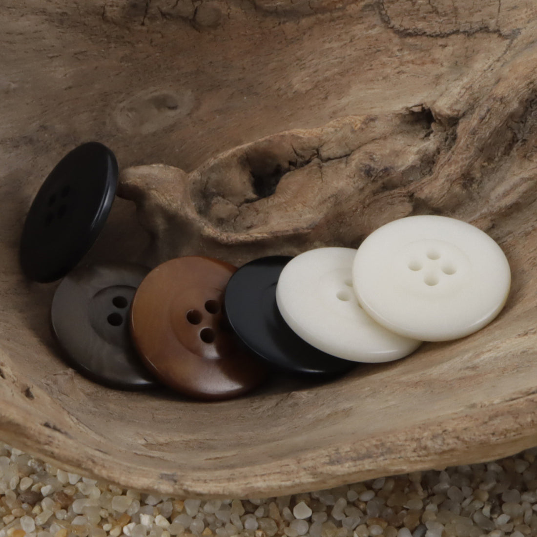 Vintage Fire-Burned Natural Tagua Nut Buttons 10pcs - Lots of Buttons