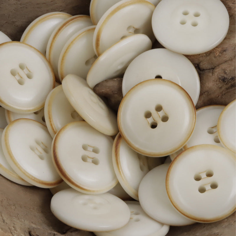Vintage Fire-Burned Natural Tagua Nut Buttons 10pcs - Lots of Buttons
