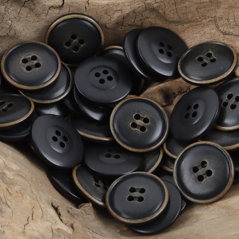 Vintage Fire-Burned Natural Tagua Nut Buttons 10pcs - Lots of Buttons