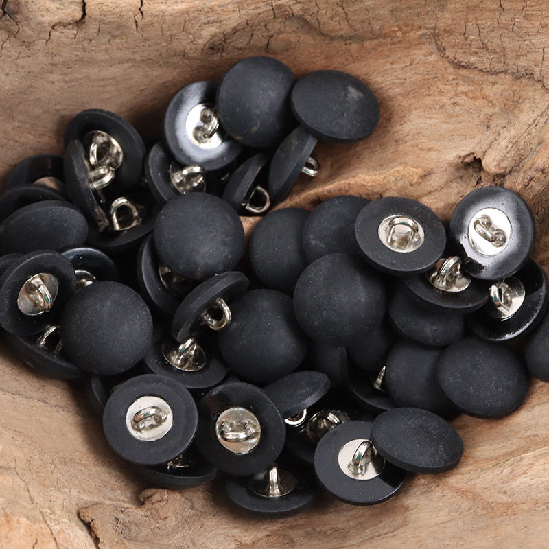 15mm Matte Coffee Natural Fruit Buttons with Metal Stems for Suit Cuffs 10pcs - Lots of Buttons
