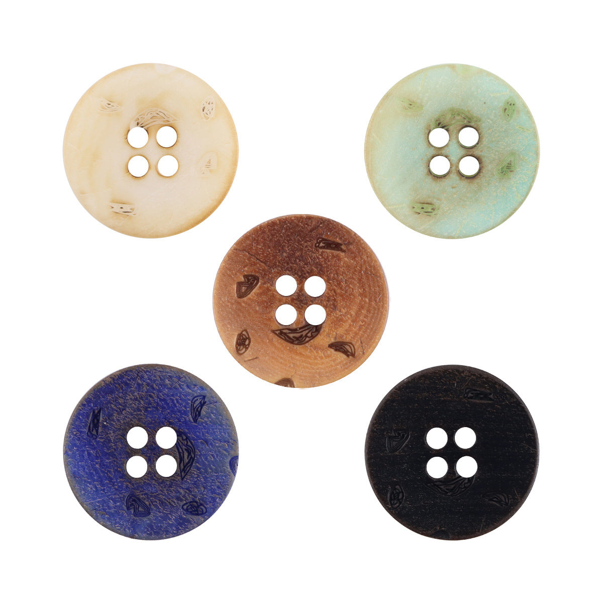 Iris Natural Tagut Nut Buttons for Haute Couture Suits 5pcs - Lots of Buttons