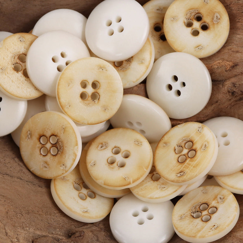 Iris Natural Tagut Nut Buttons for Haute Couture Suits 5pcs - Lots of Buttons