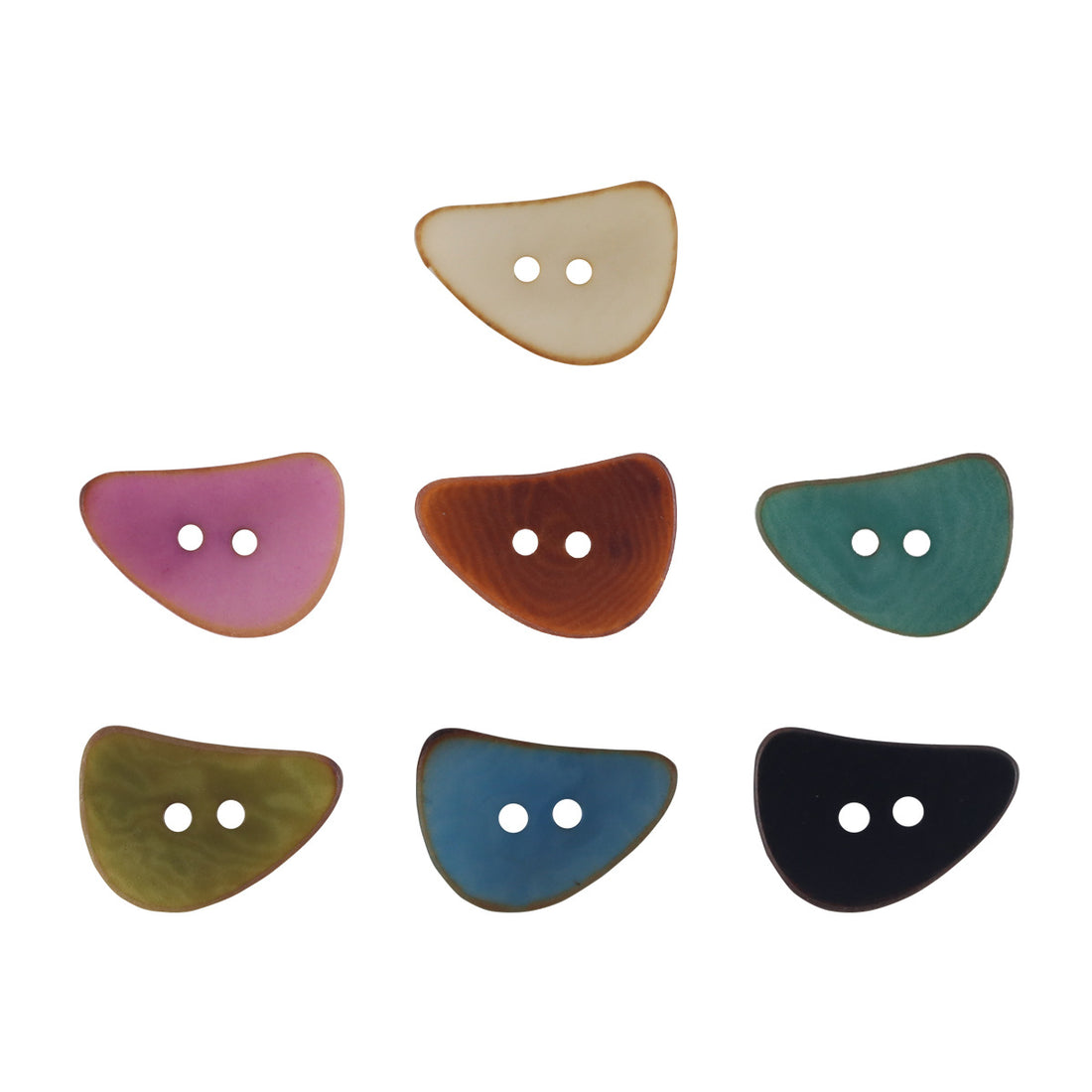Cute Crescent Moon Natural Corozo Buttons 10PCS - Lots of Buttons