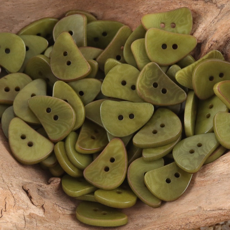 Cute Crescent Moon Natural Corozo Buttons 10PCS - Lots of Buttons