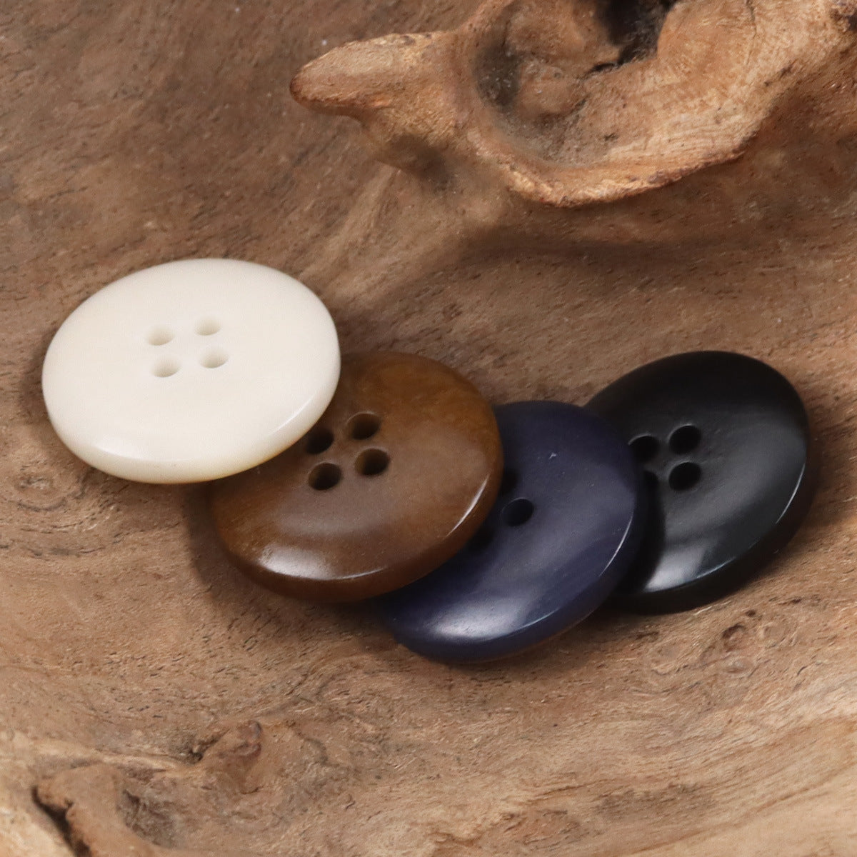 Burnt Dark Blue Tagut Nut Buttons for Suits,Sweater 10pcs - Lots of Buttons