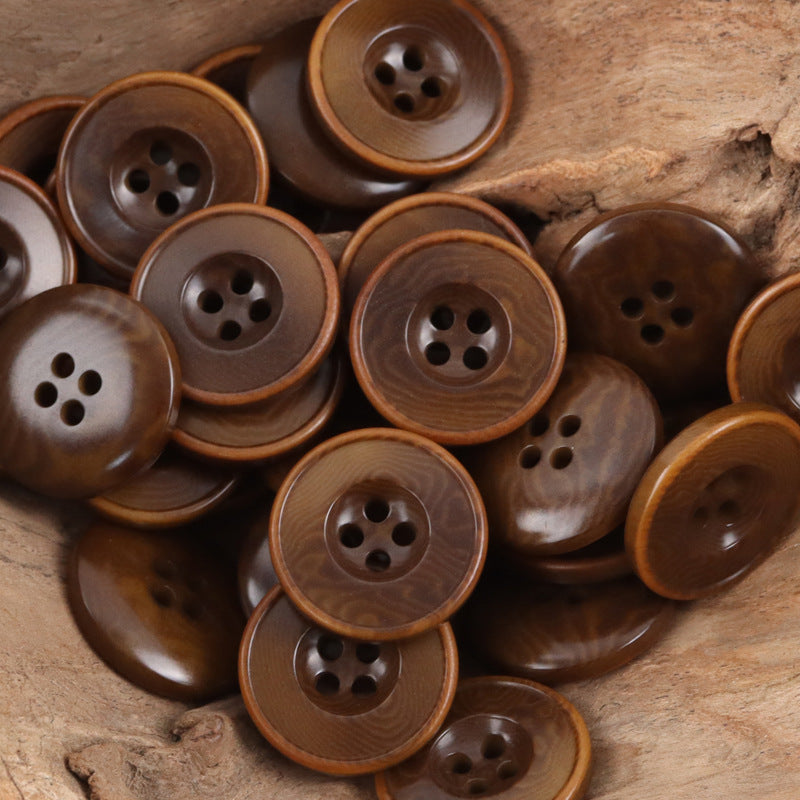 Burnt Dark Blue Tagut Nut Buttons for Suits,Sweater 10pcs - Lots of Buttons