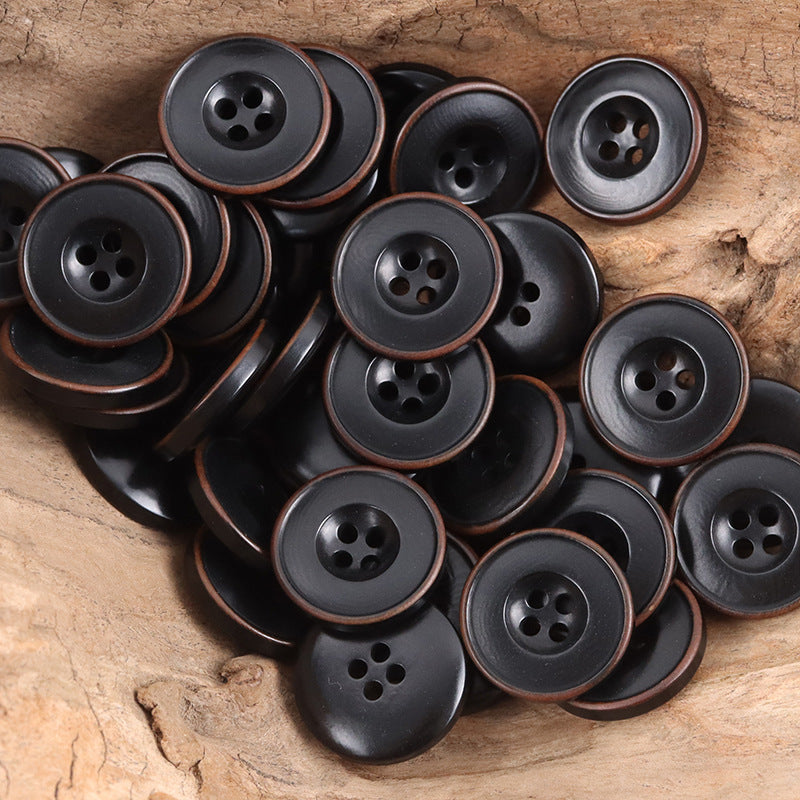 Burnt Dark Blue Tagut Nut Buttons for Suits,Sweater 10pcs - Lots of Buttons