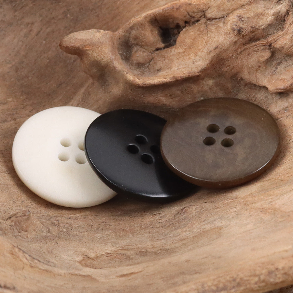 Burnt Beige Fruit Buttons for Pure Linen Suit Coats - 10pcs - Lots of Buttons