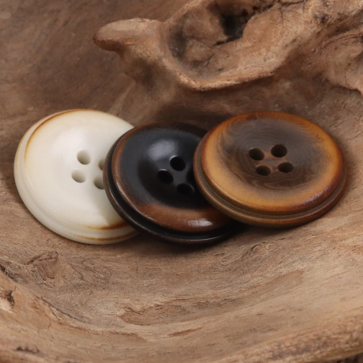 Burnt Beige Fruit Buttons for Pure Linen Suit Coats - 10pcs - Lots of Buttons