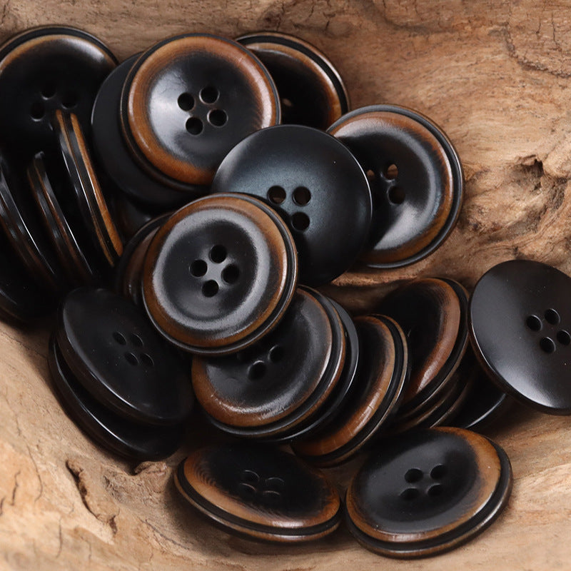 Burnt Beige Fruit Buttons for Pure Linen Suit Coats - 10pcs - Lots of Buttons