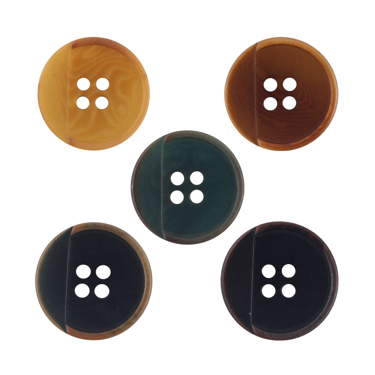 Dark Green Creative Half-Cut Tagut Nut Buttons for Retro Elegant Dresses 10pcs - Lots of Buttons