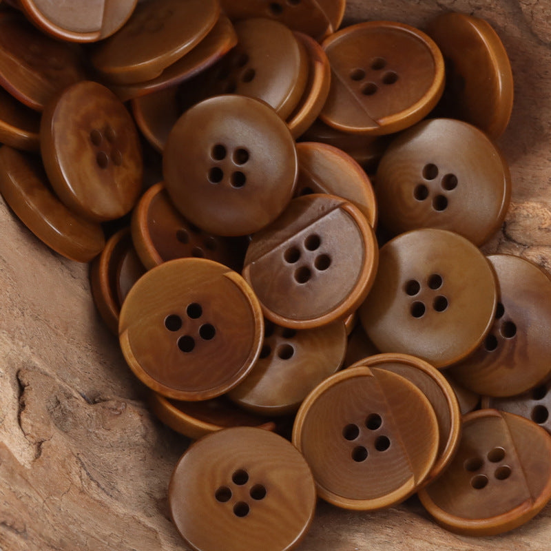 Dark Green Creative Half-Cut Tagut Nut Buttons for Retro Elegant Dresses 10pcs - Lots of Buttons