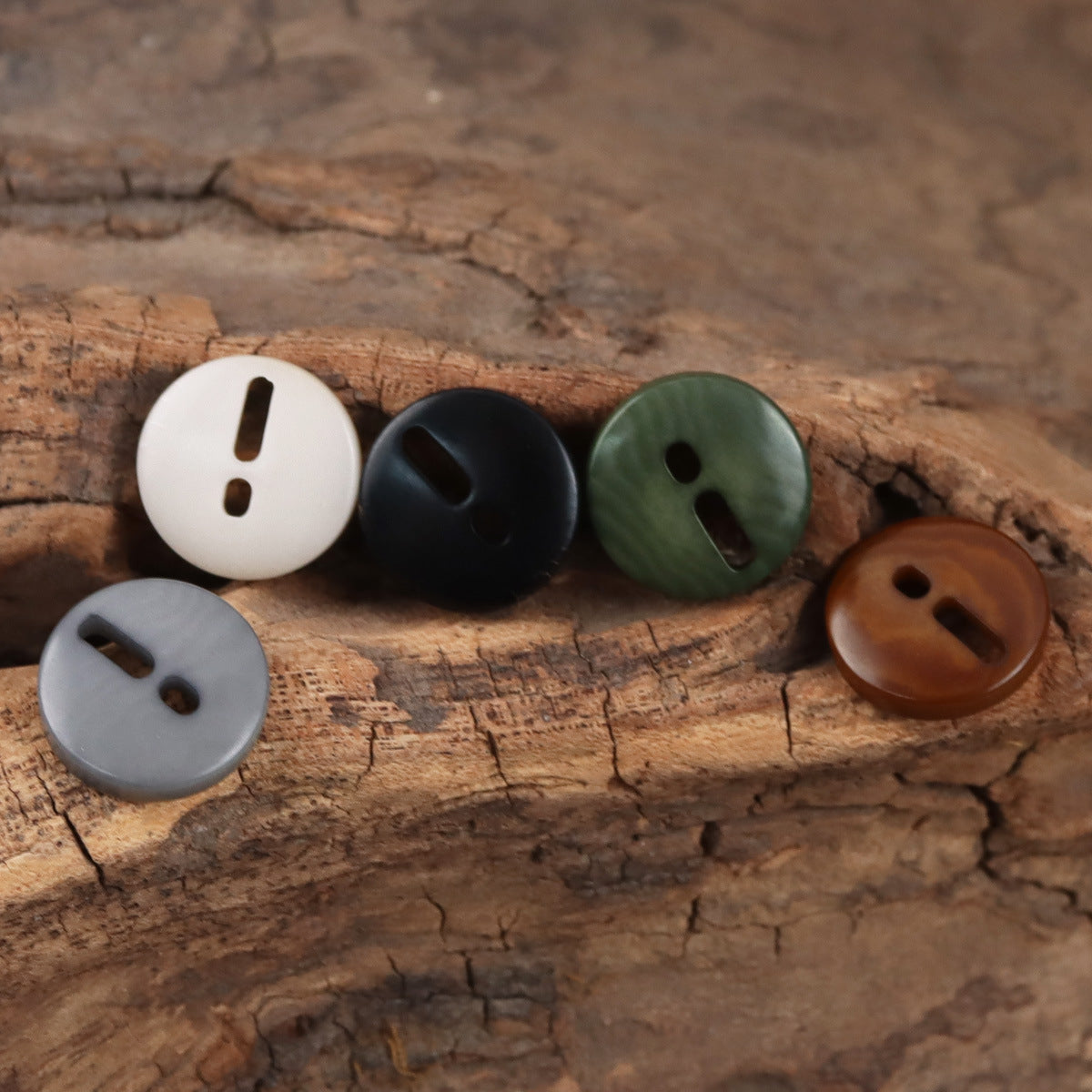 Creative Exclamation Mark Shape Natural Palm Fruit Buttons,10pcs - Lots of Buttons