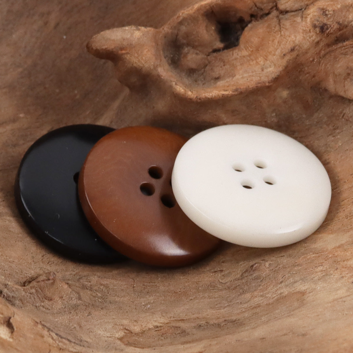 Bowl-Shaped Round Tagut Nut Buttons for Sweater Cardigans - 10pcs - Lots of Buttons