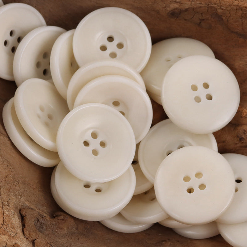 Bowl-Shaped Round Tagut Nut Buttons for Sweater Cardigans - 10pcs - Lots of Buttons