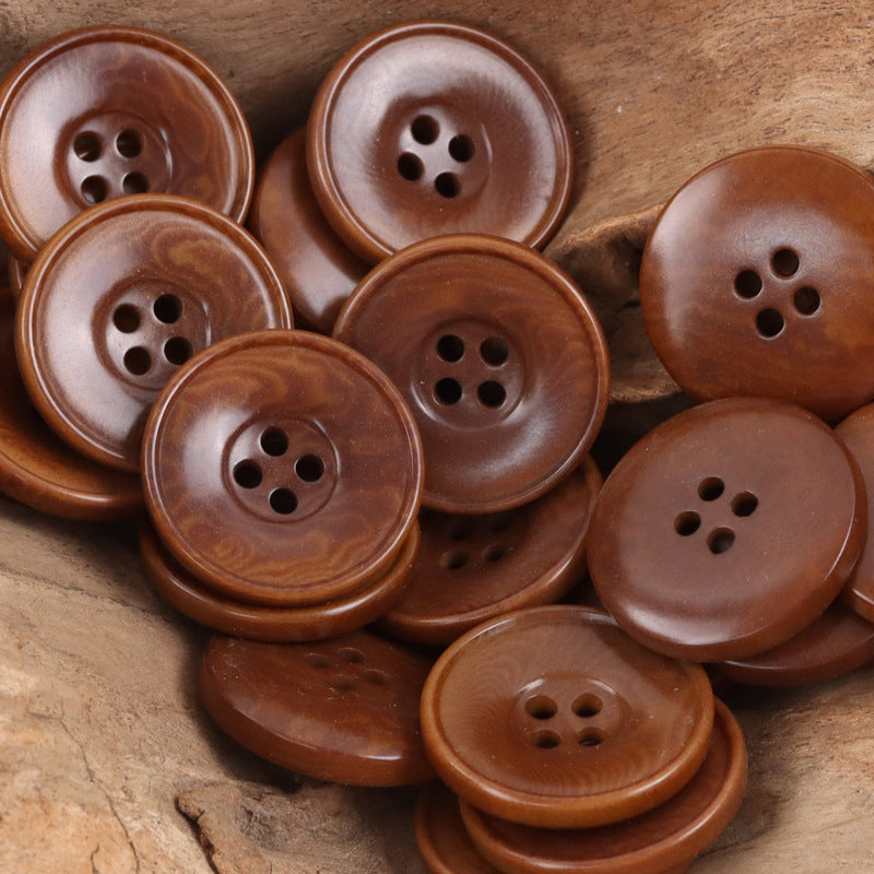 Bowl-Shaped Round Tagut Nut Buttons for Sweater Cardigans - 10pcs - Lots of Buttons