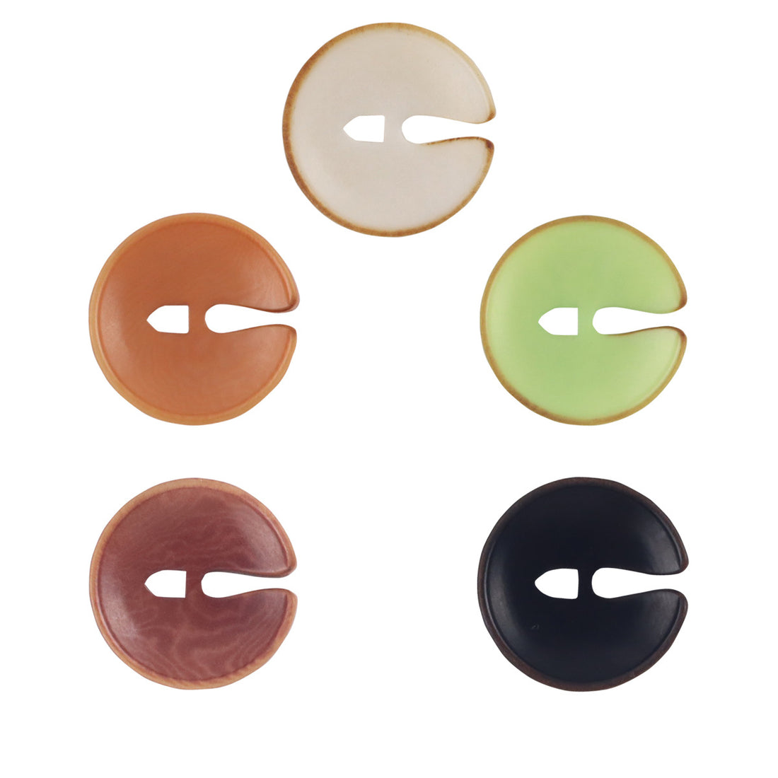 Cute Pac Man Natural Tagua Nut Buttons 10pcs - Lots of Buttons