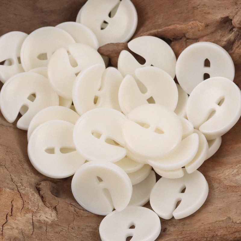 Cute Pac Man Natural Tagua Nut Buttons 10pcs - Lots of Buttons
