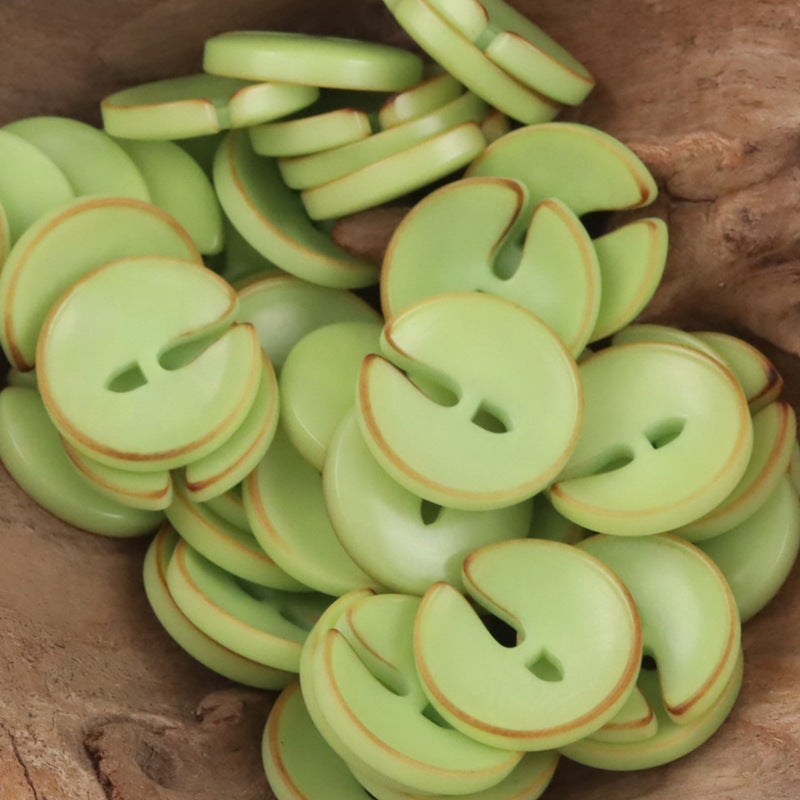 Cute Pac Man Natural Tagua Nut Buttons 10pcs - Lots of Buttons