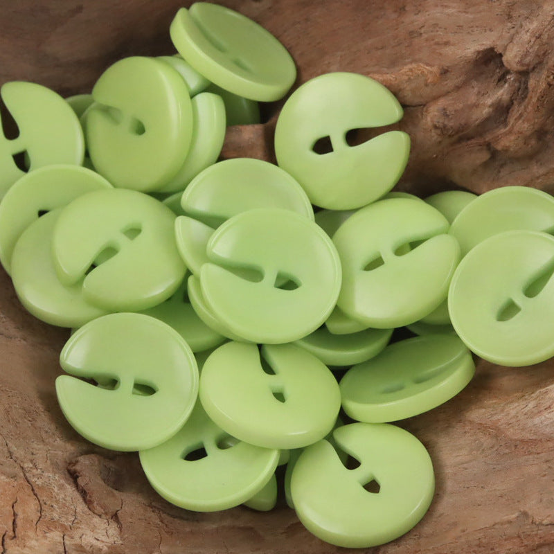 Cute Pac Man Natural Tagua Nut Buttons 10pcs - Lots of Buttons