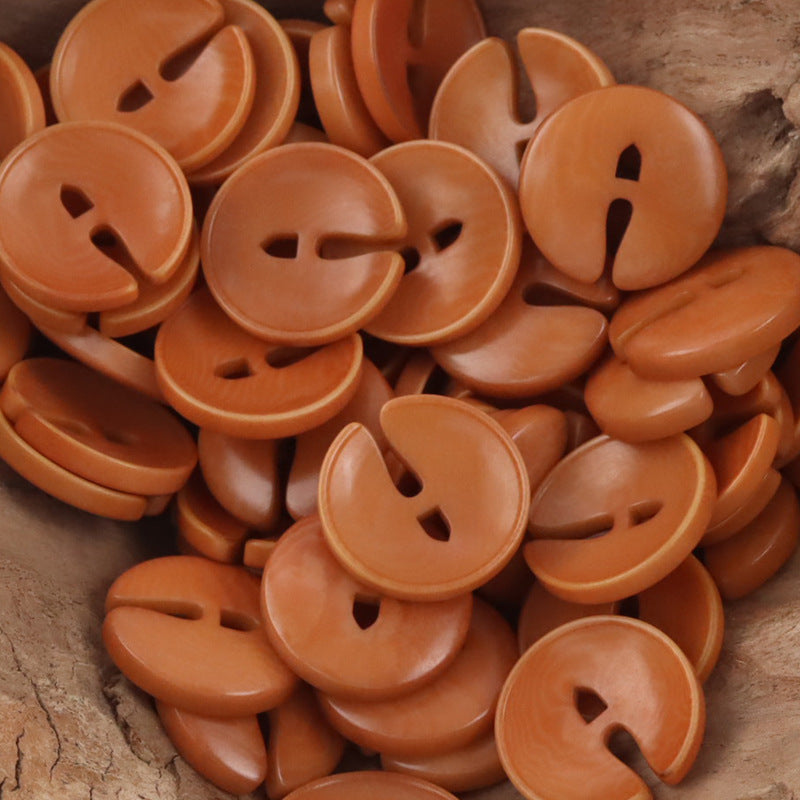 Cute Pac Man Natural Tagua Nut Buttons 10pcs - Lots of Buttons