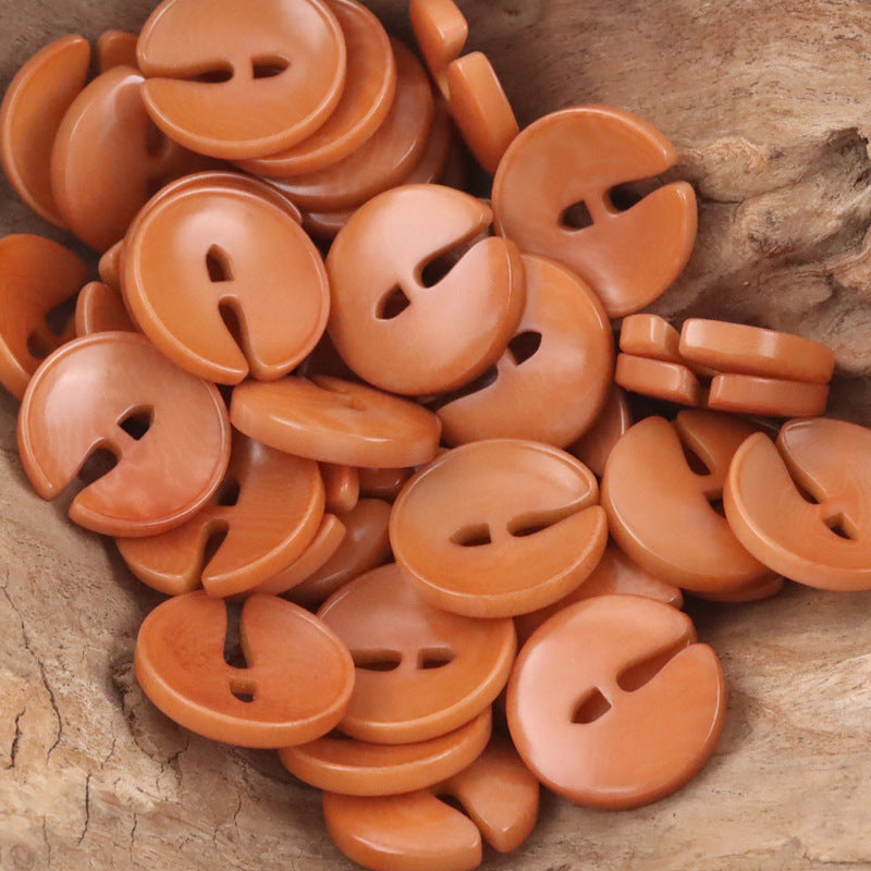 Cute Pac Man Natural Tagua Nut Buttons 10pcs - Lots of Buttons