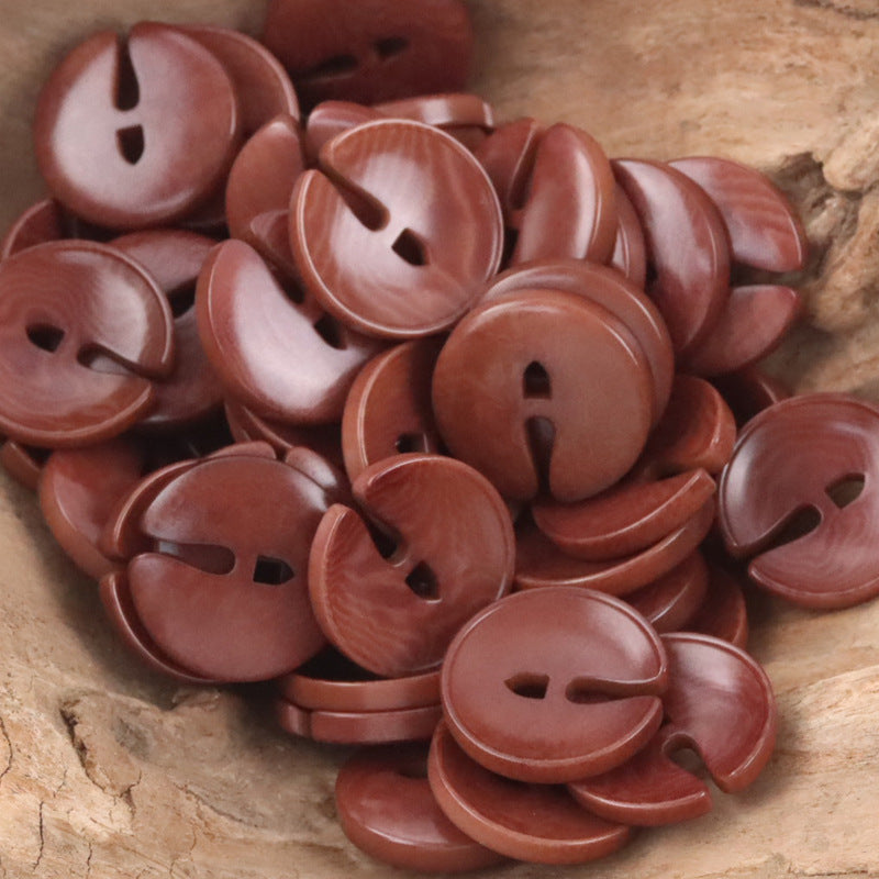 Cute Pac Man Natural Tagua Nut Buttons 10pcs - Lots of Buttons