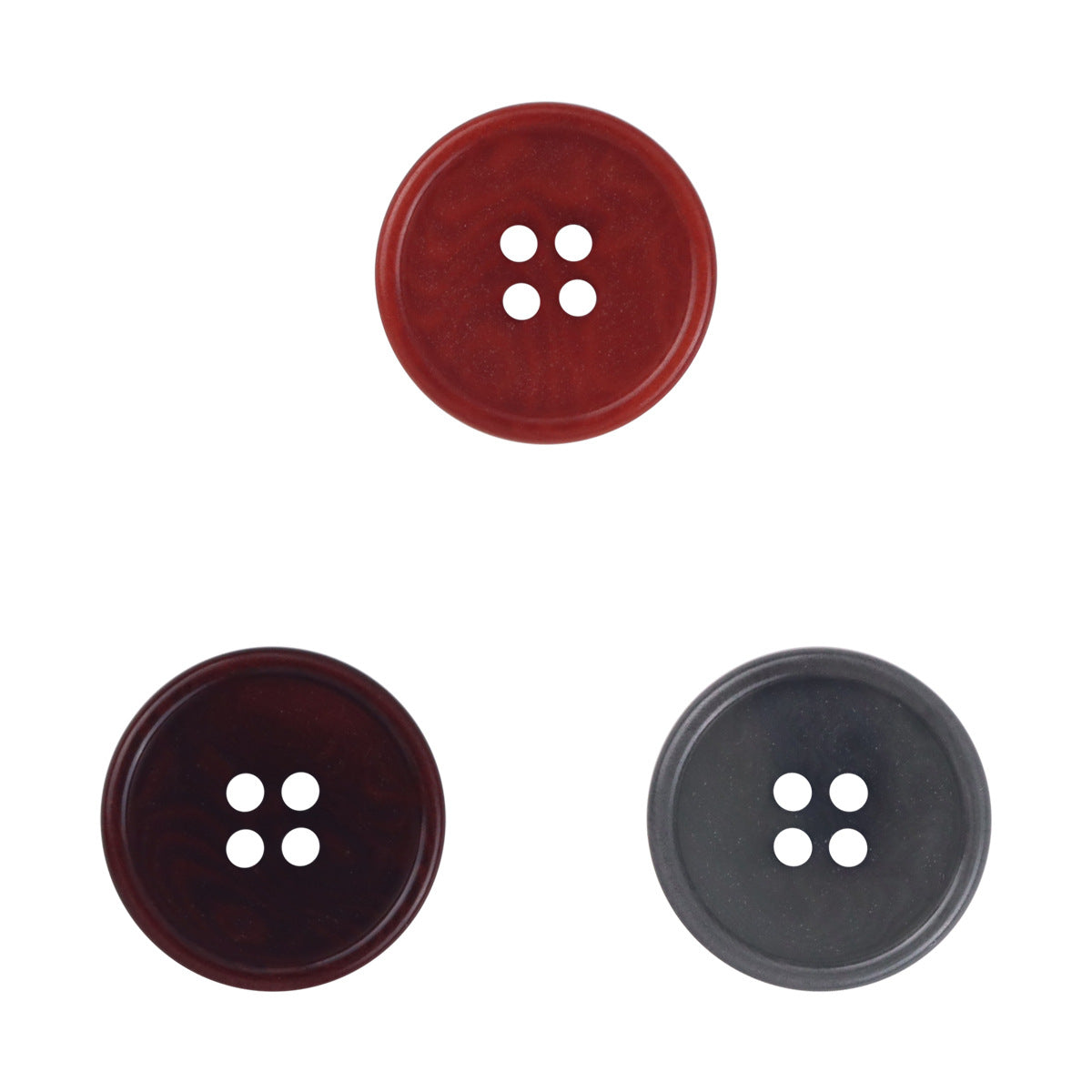 Dark Red Natural Tagut Nut Buttons for Suits Trousers 10pcs - Lots of Buttons