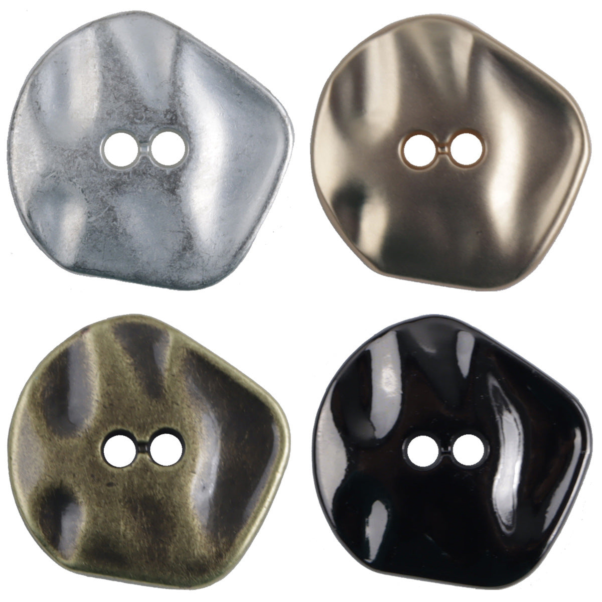 Vintage Irregular Zinc Alloy Metal Buttons for Coats,10pcs - Lots of Buttons
