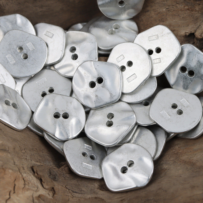 Vintage Irregular Zinc Alloy Metal Buttons for Coats,10pcs - Lots of Buttons