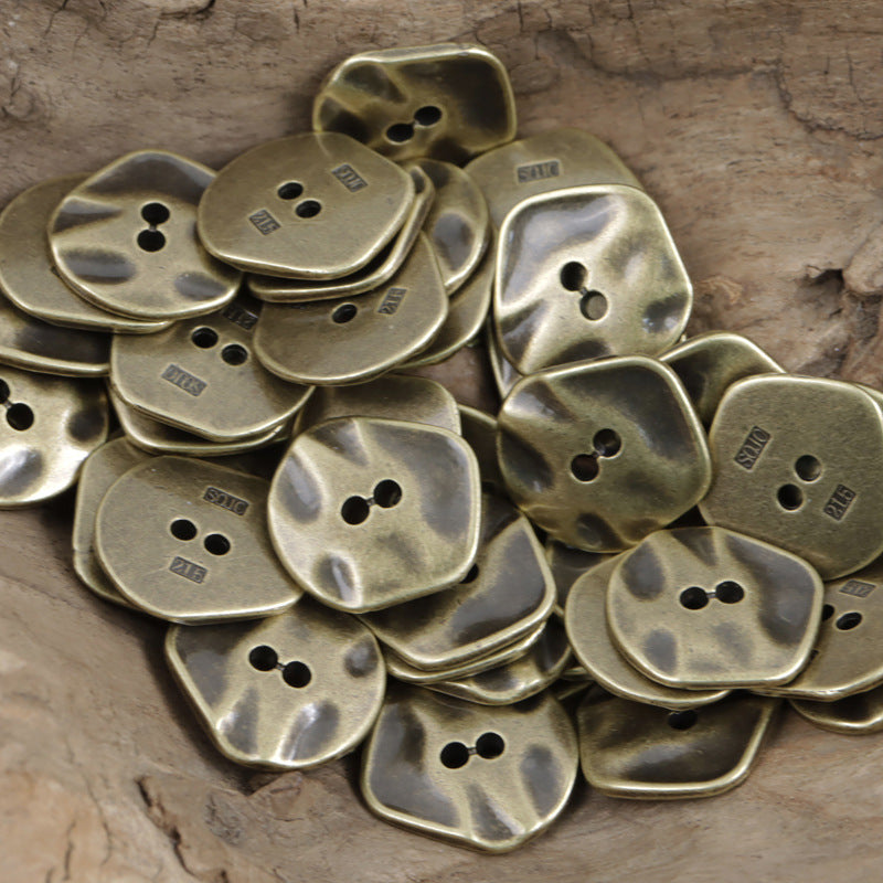 Vintage Irregular Zinc Alloy Metal Buttons for Coats,10pcs - Lots of Buttons