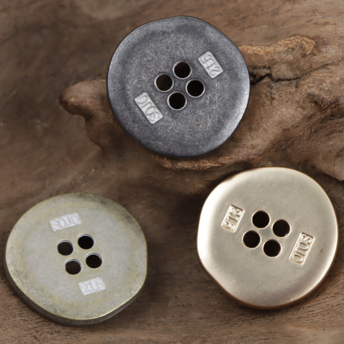 Irregular Wheat Spike Metal Buttons 4 hole,10pcs 