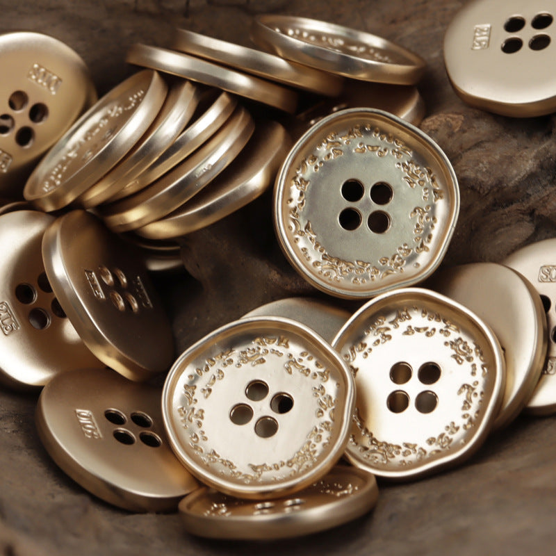 Irregular Wheat Spike Metal Buttons 4 hole,10pcs - Lots of Buttons