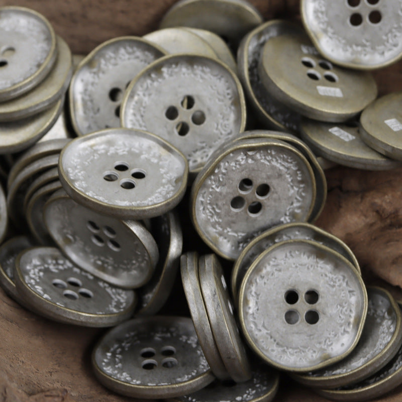 Irregular Wheat Spike Metal Buttons 4 hole,10pcs - Lots of Buttons