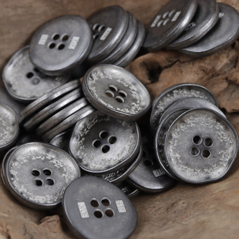 Irregular Wheat Spike Metal Buttons 4 hole,10pcs - Lots of Buttons