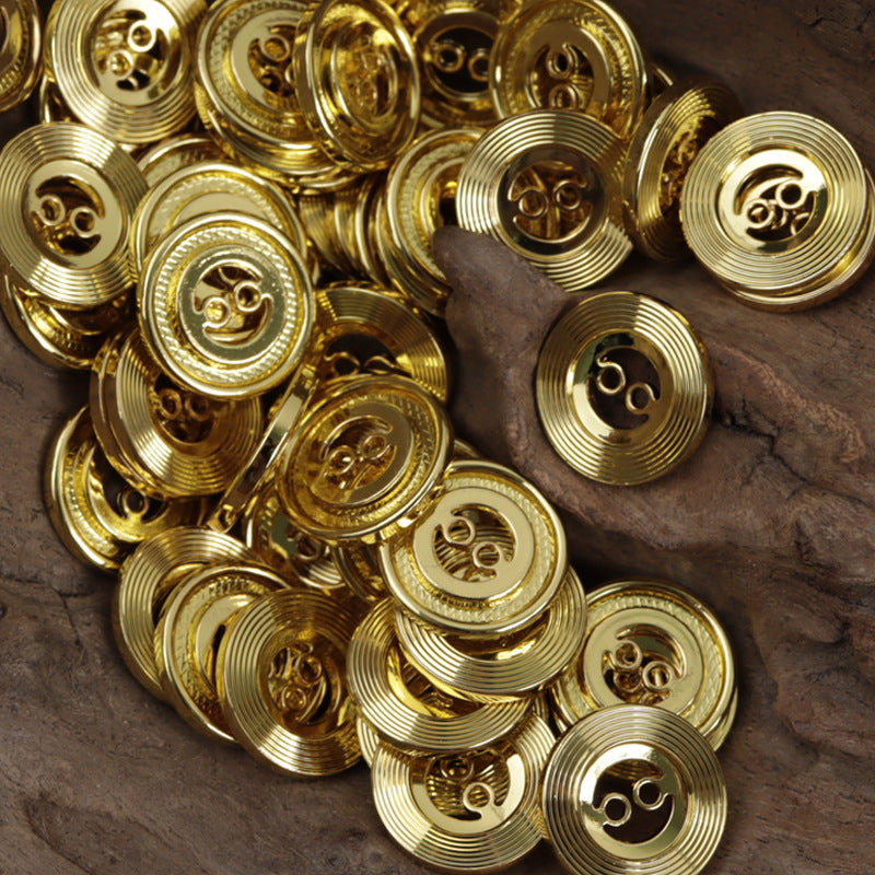 15mm Gold Silver Geometric Ethnic Metal Buttons 20 Pack - Lots of Buttons