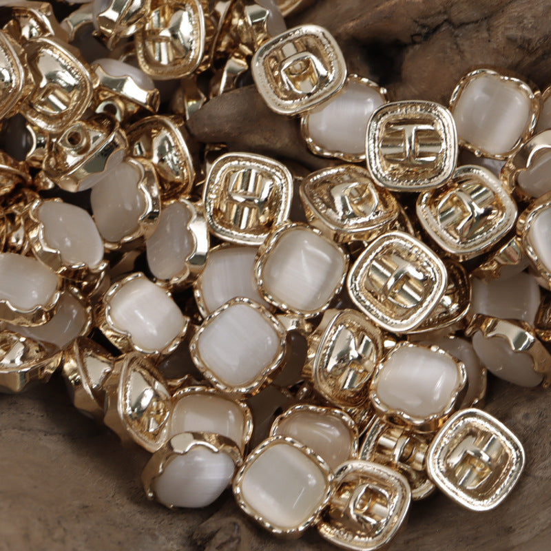 10mm Jade Colored Metal Shank Buttons for Chinese Qipao 10pcs - Lots of Buttons