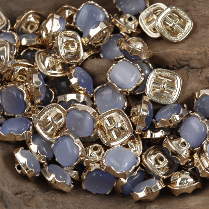 10mm Jade Colored Metal Shank Buttons for Chinese Qipao 10pcs - Lots of Buttons
