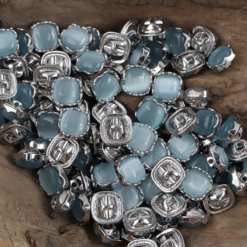 10mm Jade Colored Metal Shank Buttons for Chinese Qipao 10pcs - Lots of Buttons